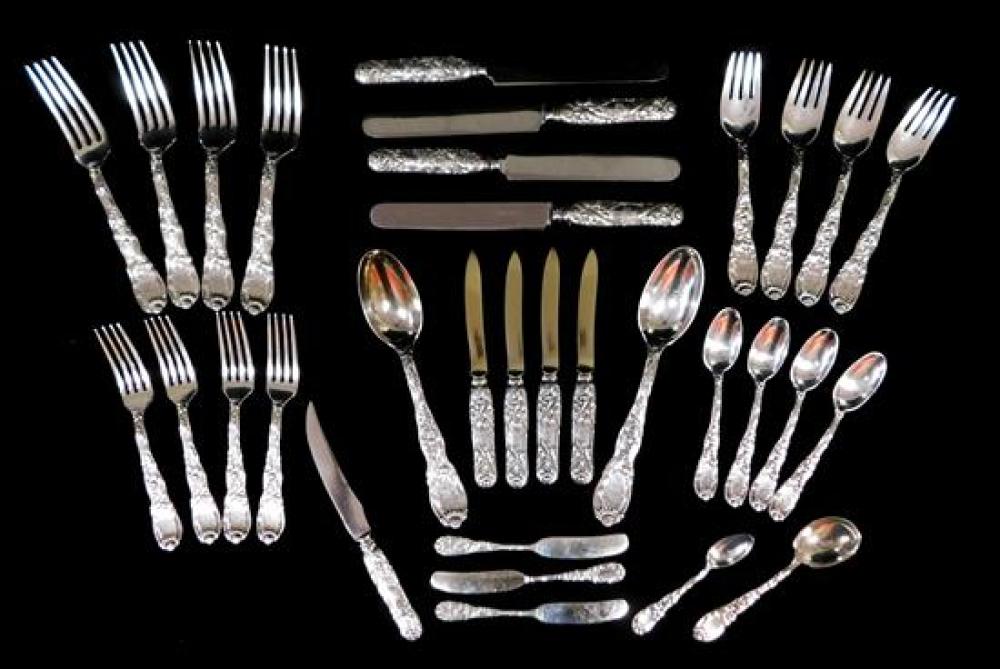 Appraisal: SILVER Tiffany Co sterling flatware Chrysanthemum made by Charles Grosjean