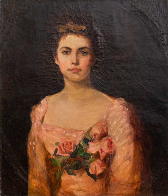 Appraisal: JULIA BECK PORTRAIT OF A YOUNG WOMAN CA Julia Beck