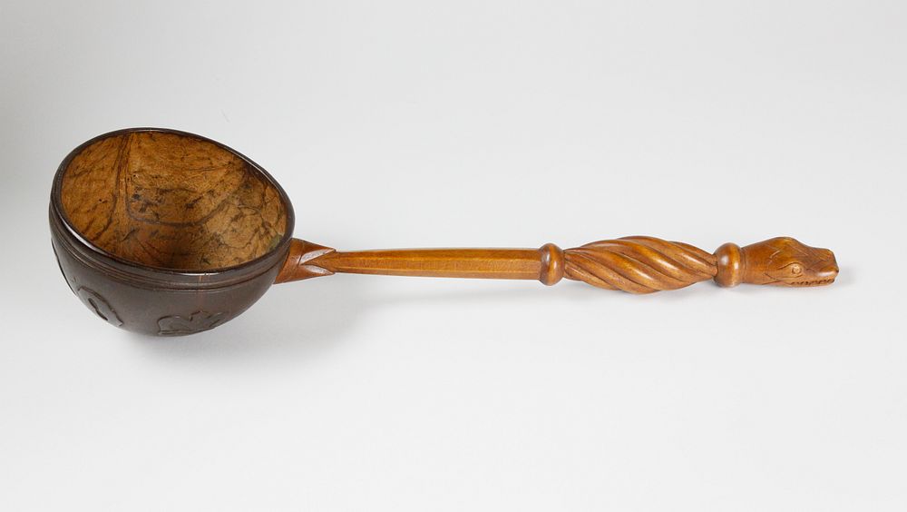 Appraisal: Whaleman Crafted Coconut Bowl Rum Dipper circa Whaleman Crafted Coconut