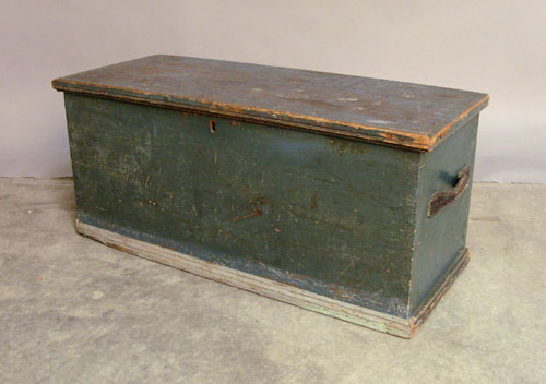 Appraisal: Blue painted document chest th c x