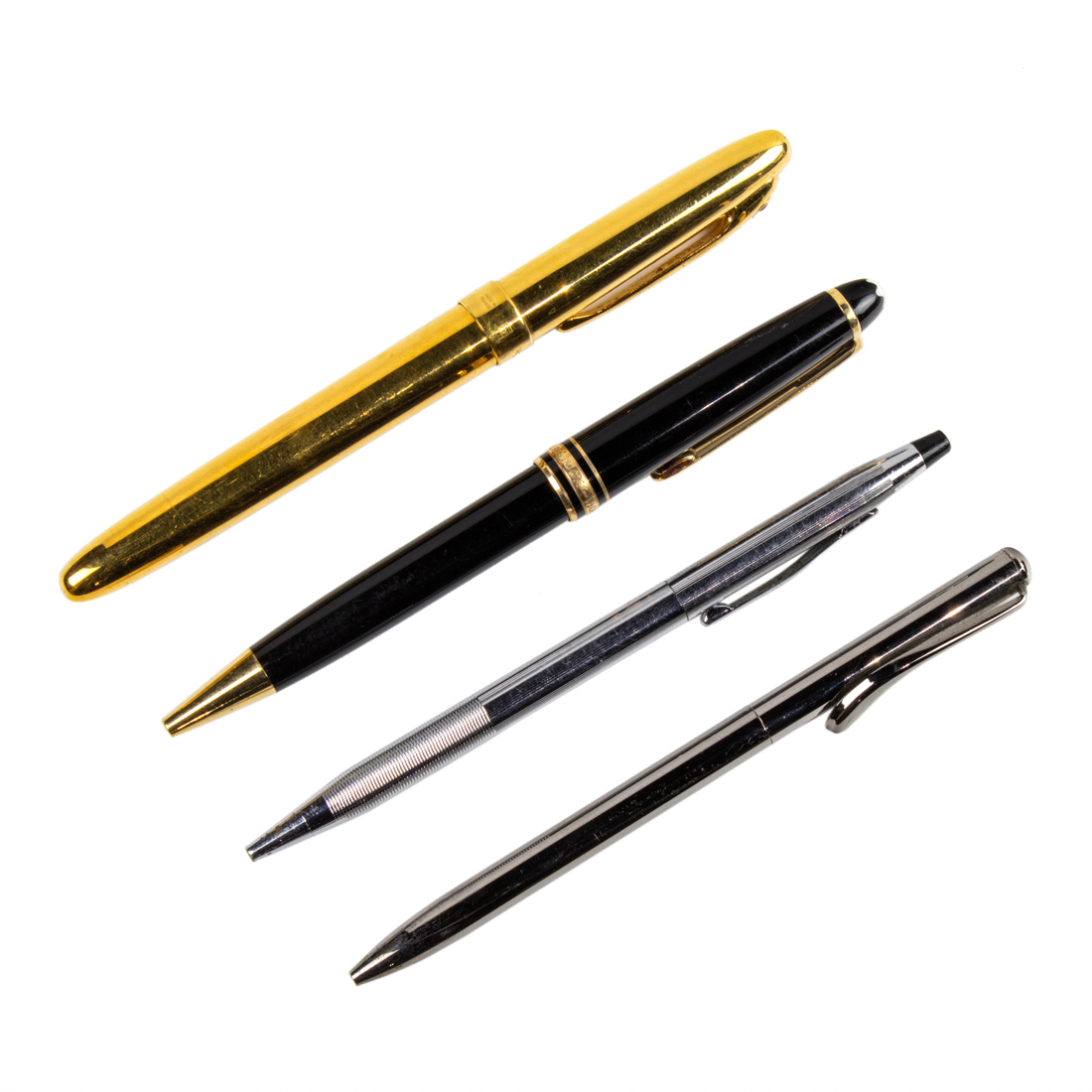 Appraisal: Designer Pens comprising Yves Saint Laurent gold plated fountain pen