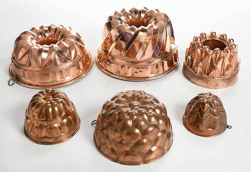 Appraisal: Group of Assorted Copper Food Molds British Continental th th