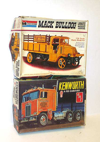 Appraisal: Plastic Model Boxed Truck Kits Lot of th scale unassembled