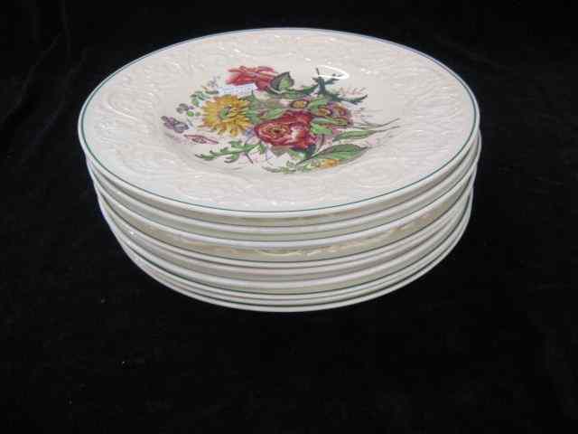 Appraisal: Wedgwood Botanical Plates ''Bognor'' pattern floral ''