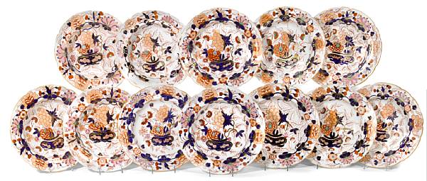 Appraisal: A set of twelve ironstone soup bowls second quarter th