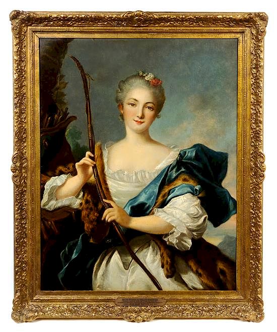 Appraisal: After Jean-Marc Nattier th Century Jeune femme en chasseresse After