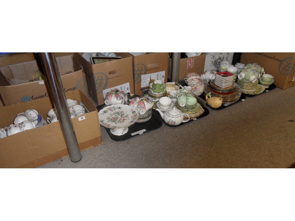 Appraisal: Lot comprising a box and four trays of assorted teawares