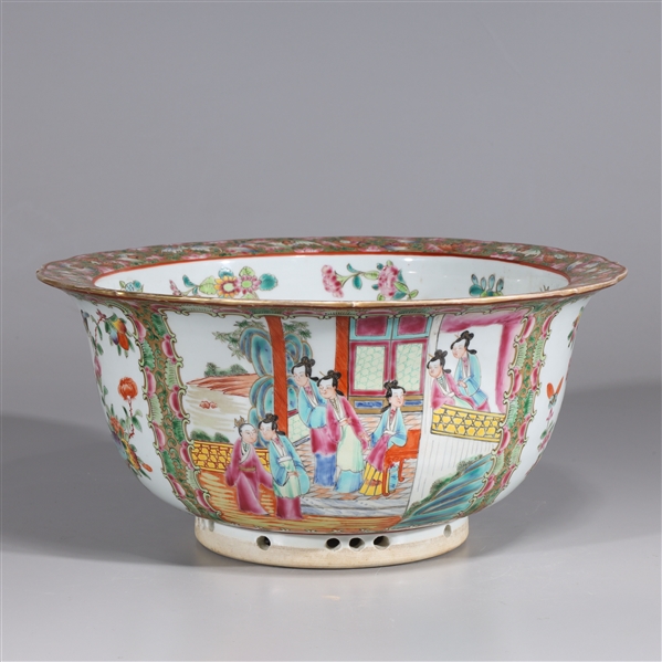 Appraisal: Chinese famille rose enameled porcelain planter with allover gilt detail