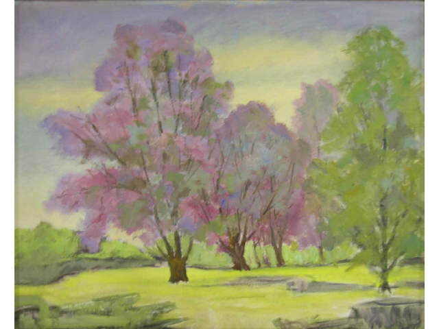 Appraisal: Christina Benham x Oil on board unsigned Spring Blossom