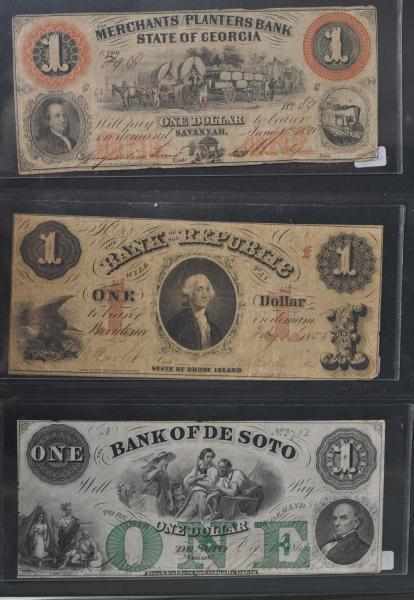 Appraisal: Collection of Obsolete Bank Notes Description Lot includes pieces consisting