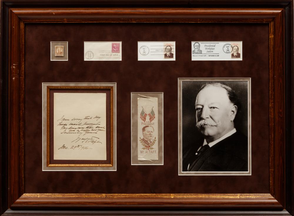 Appraisal: William H Taft th US President - shadowbox presentation incl