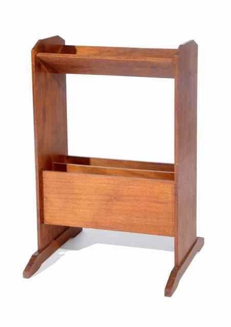 Appraisal: A COTSWOLD SCHOOL WALNUT BOOK CARRIER across