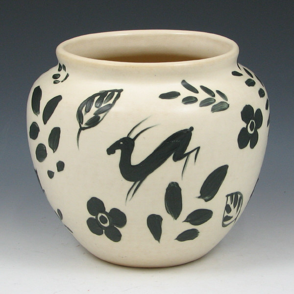 Appraisal: Weller Cretone Hand Decorated Vase - Mint Weller Cretone vase