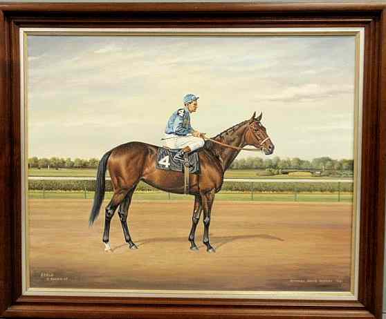 Appraisal: Reeves Richard Stone American - oil on canvas equine portrait