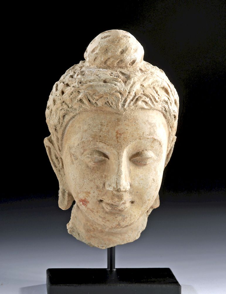 Appraisal: Lovely Gandharan Stucco Head of Buddha Central Asia Pakistan India