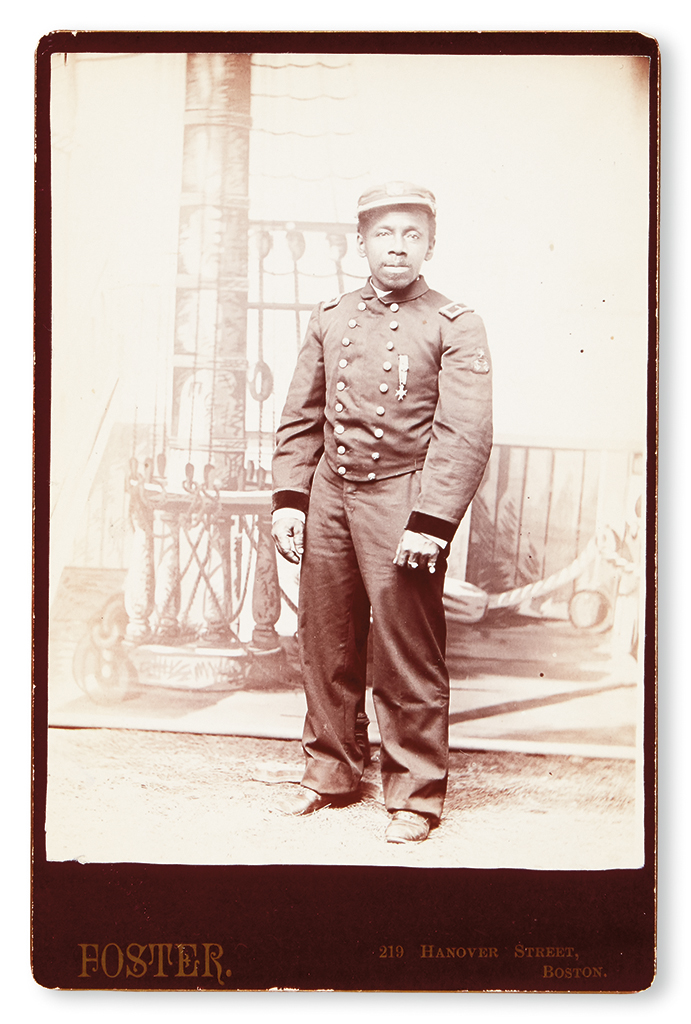 Appraisal: MILITARY--CIVIL WAR Photograph of a sailor or marine wearing a