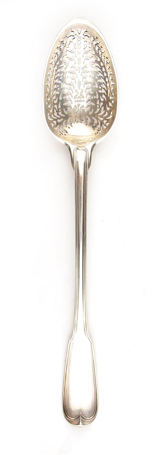 Appraisal: Rare Pre-French Revolution silver mote spoon Paris dated intricately pierced