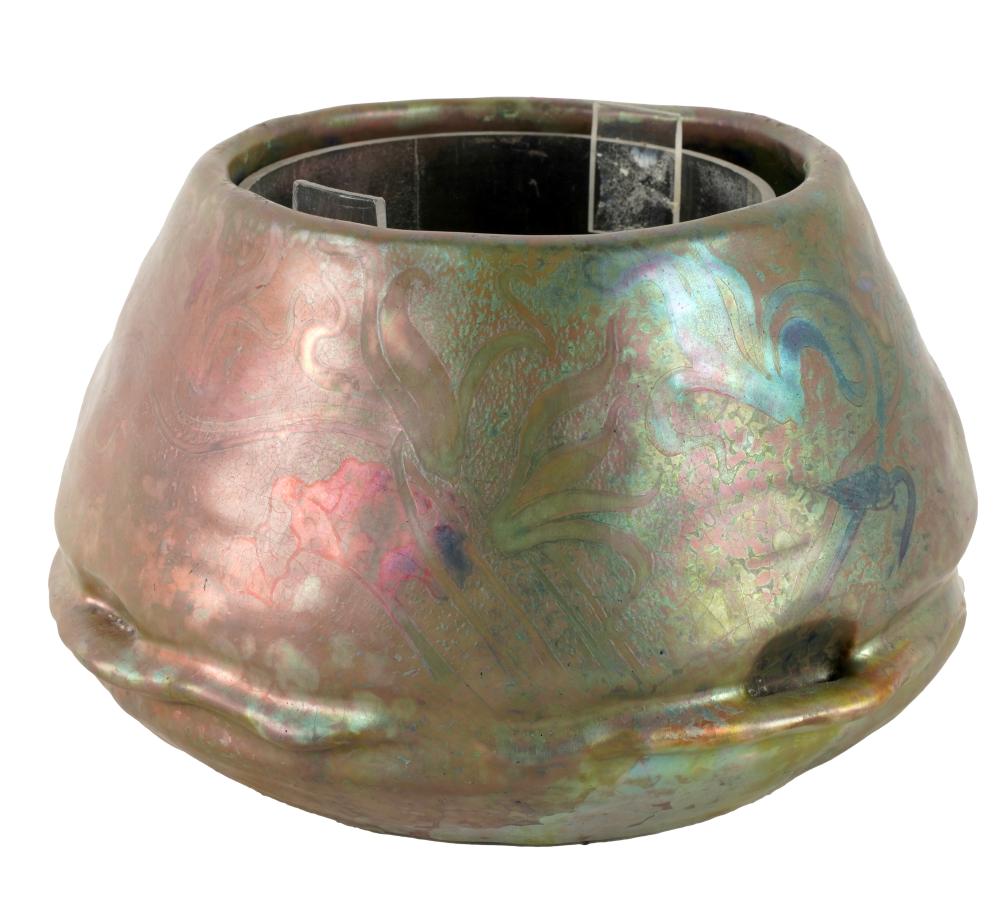 Appraisal: CLEMENT MASSIER ART POTTERY VASEiridescent glazed earthenware impressed to underside