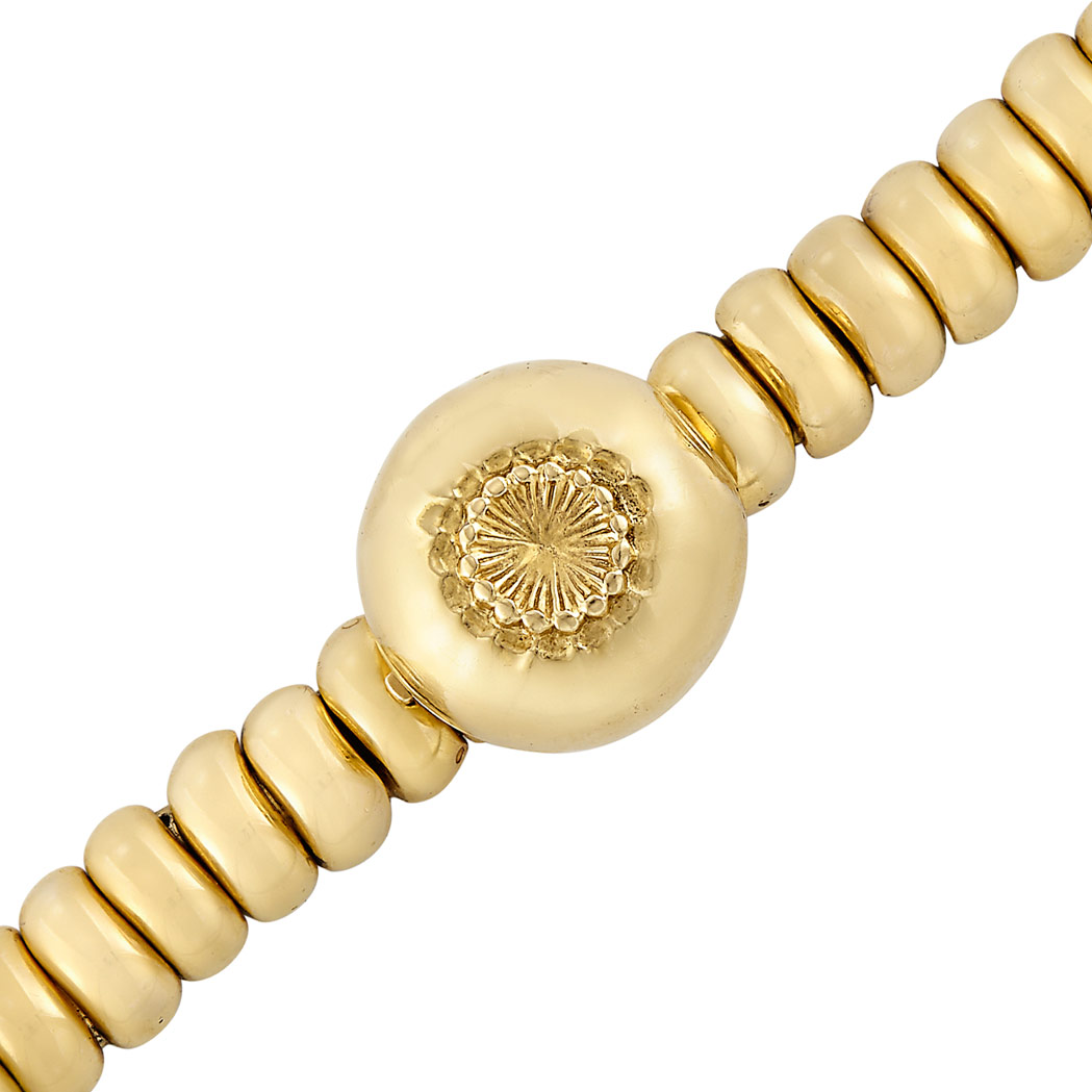 Appraisal: Gold Bracelet-Watch France kt dial signed Eterna Swiss cover with