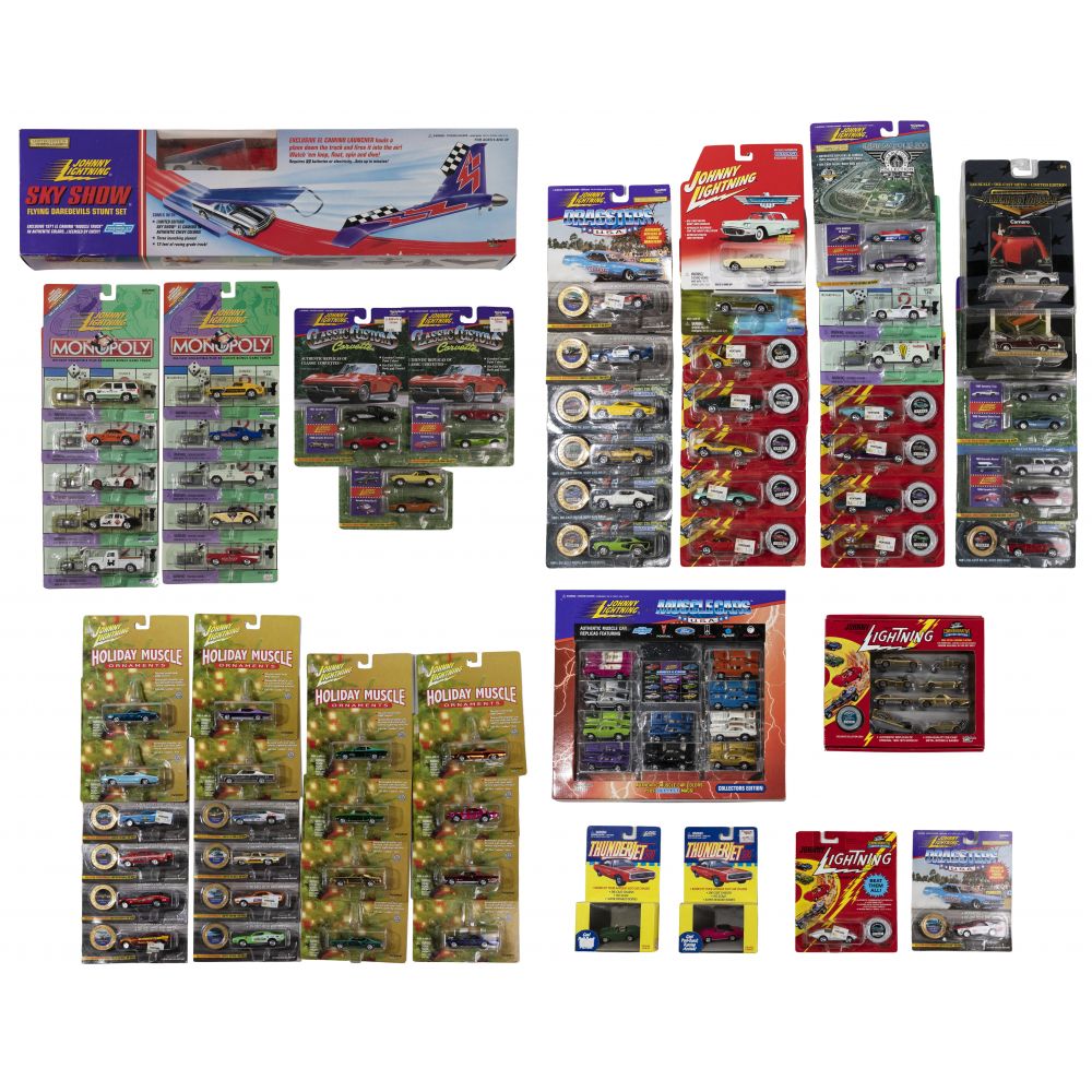 Appraisal: JOHNNY LIGHTNING TOY CAR ASSORTMENTApproximately items including Monopoly -pack dragsters