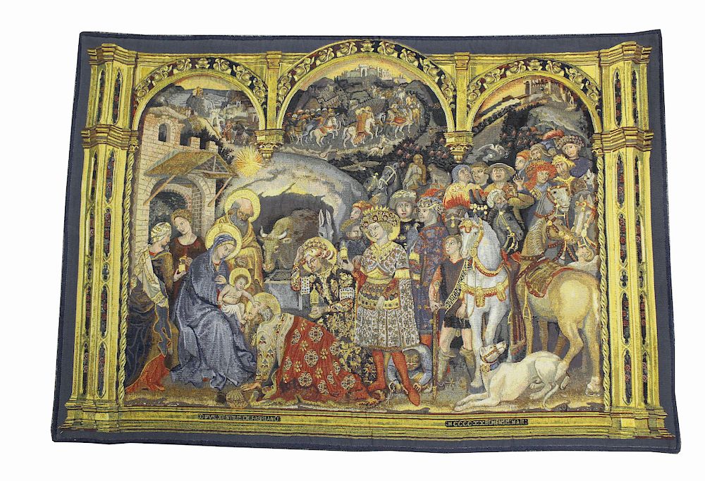 Appraisal: Early th C European Nativity Scene Tapestry Early th C