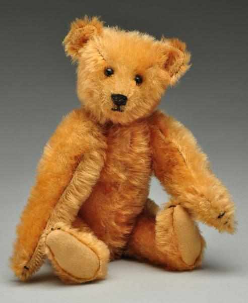 Appraisal: Apricot Color Steiff Bear Description Circa Shoe button eyes felt