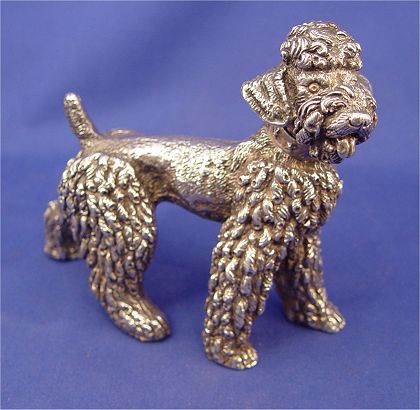 Appraisal: ISRAELI STERLING SILVER CLAD FIGURE OF A POODLE DOG ''h