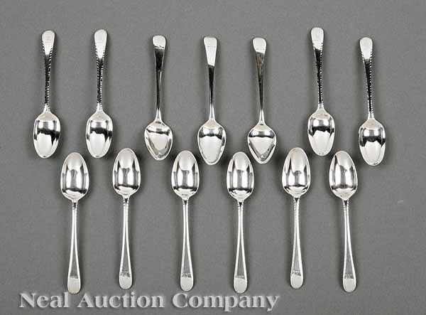 Appraisal: A Set of George III Sterling Silver Teaspoons Hester Bateman