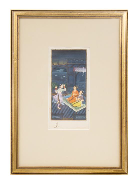 Appraisal: Sale Lot An Indian Miniature Painting depicting a dancer performing