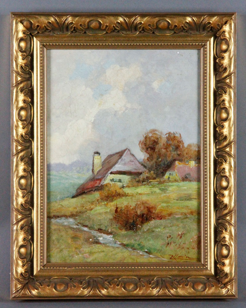 Appraisal: - Klein Cottage in Landscape O C Ludwig Klein b