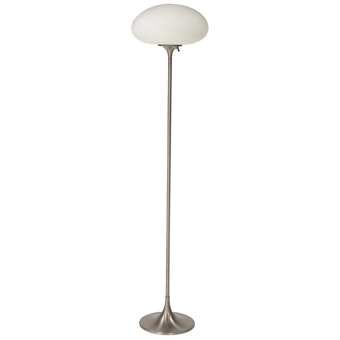 Appraisal: Laurel floor lamp USA s brushed metal base with original