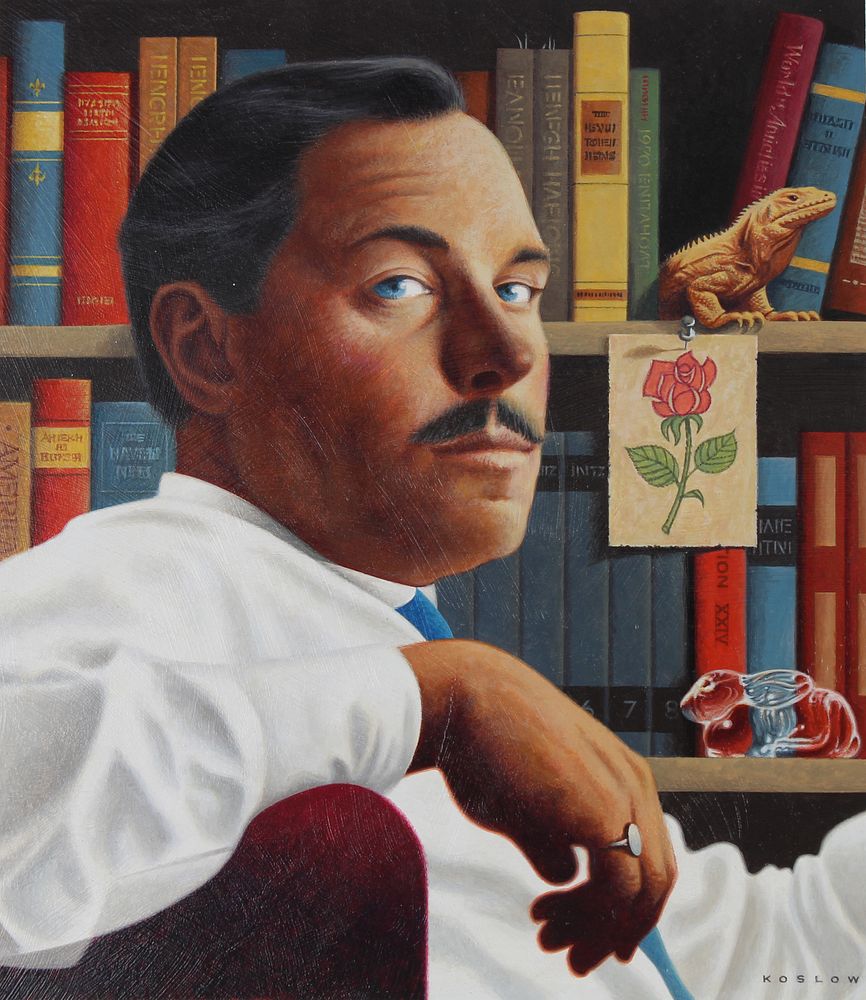 Appraisal: Howard Koslow - Tennessee Williams Oil Howard Koslow American -