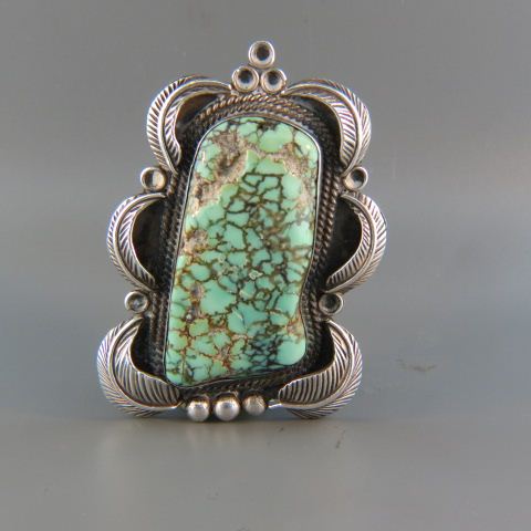 Appraisal: Navajo Indian Turquoise Pendant sea foam gem in sterling silver