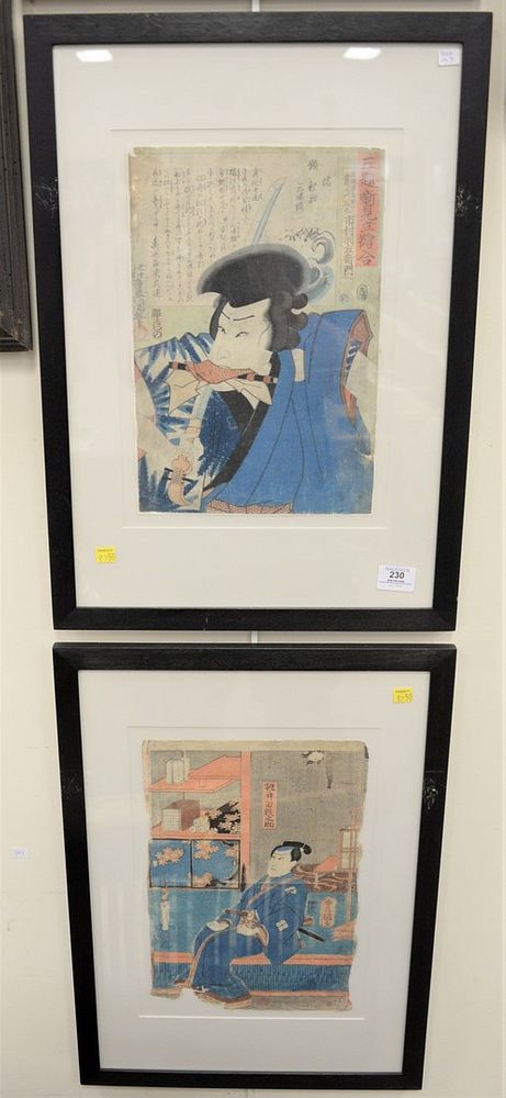 Appraisal: Three Japanese Woodblock Prints to include two Utagawa Toyokuni -