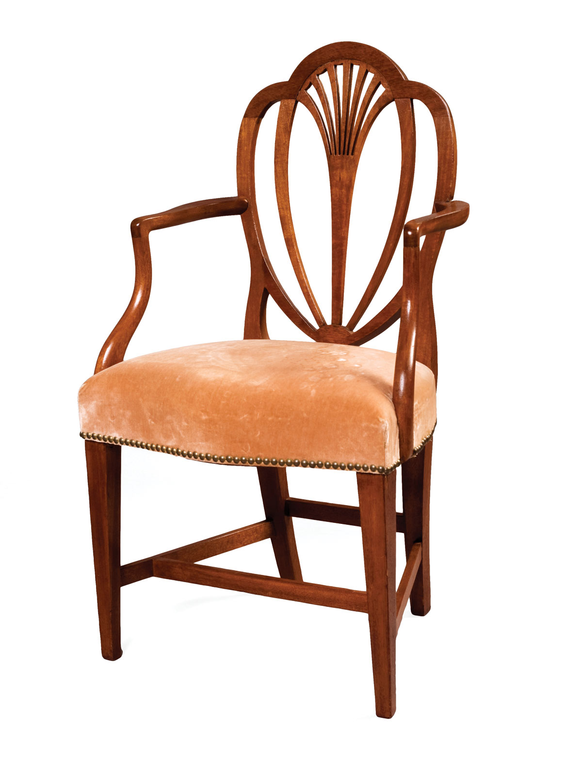 Appraisal: FEDERAL WALNUT HEART-BACK ARMCHAIR NORFOLK VIRGINIA OR BALTIMORE MARYLAND Literature