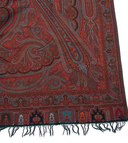 Appraisal: Typical swirling red and blue pattern with small black medallion