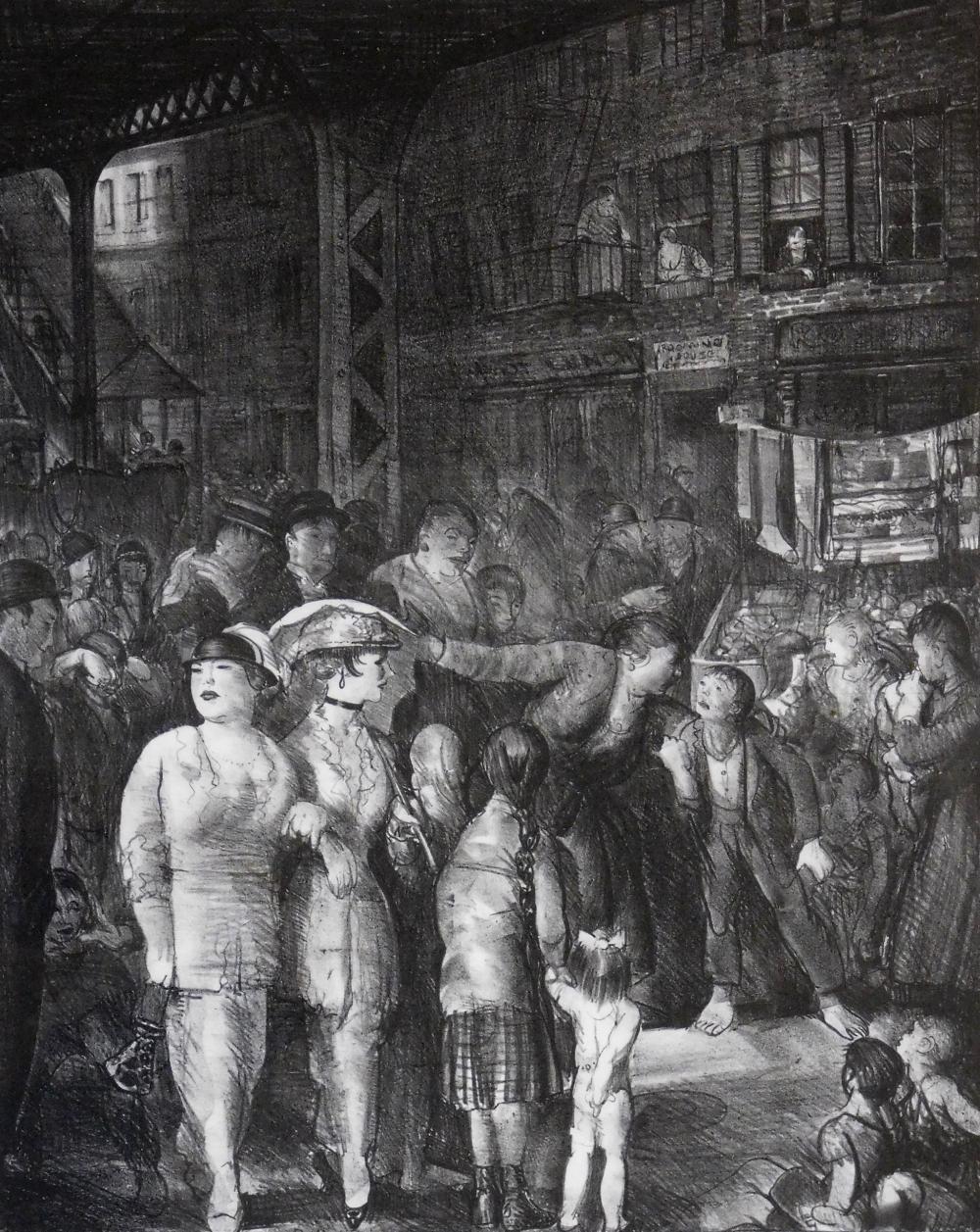 Appraisal: George Bellows American The Street lithograph on laid paper Mason