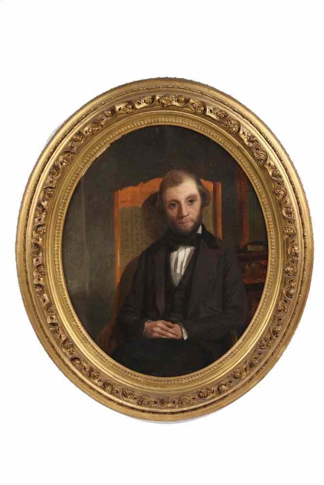 Appraisal: OOC - Self-Portrait attributed to George Henry Durrie CT -