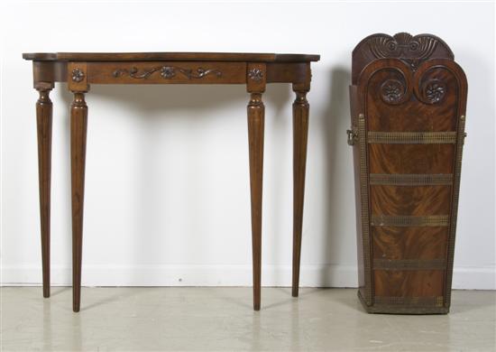 Appraisal: A Carved Mahogany Console Table Height x width x depth