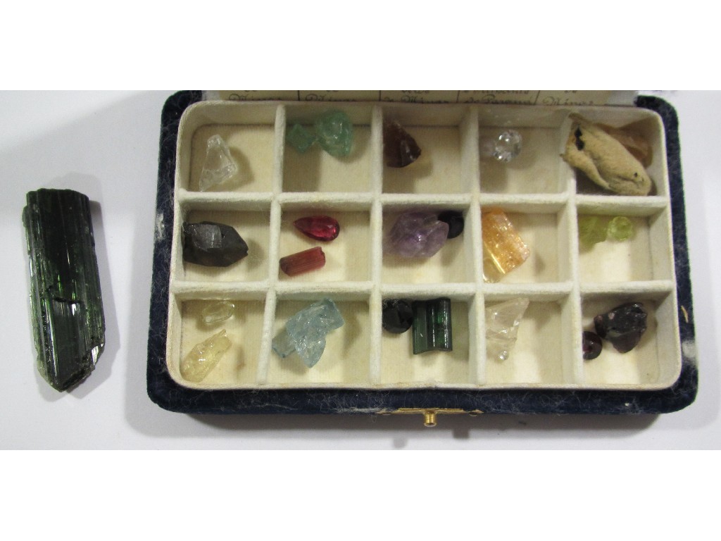 Appraisal: A boxed collection of precious gem stones cut and uncut