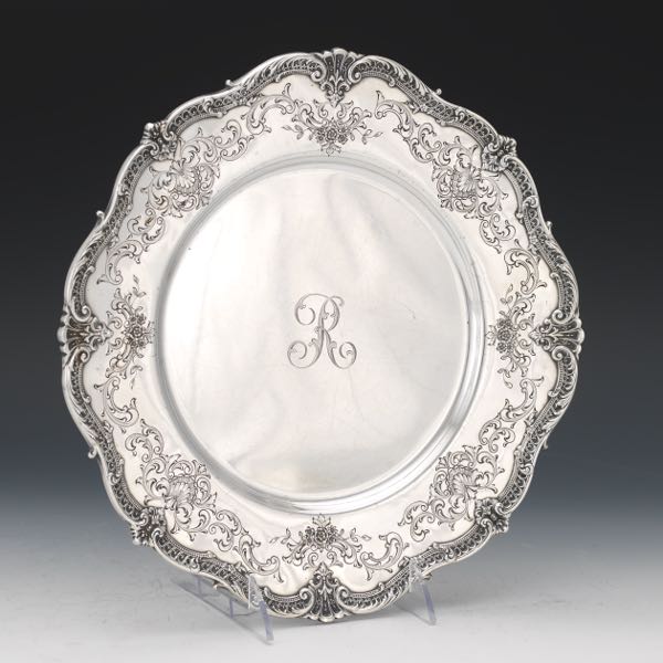 Appraisal: GRAFF WASHBOURNE DUNN STERLING SILVER SALVER FOR W W WATTLES