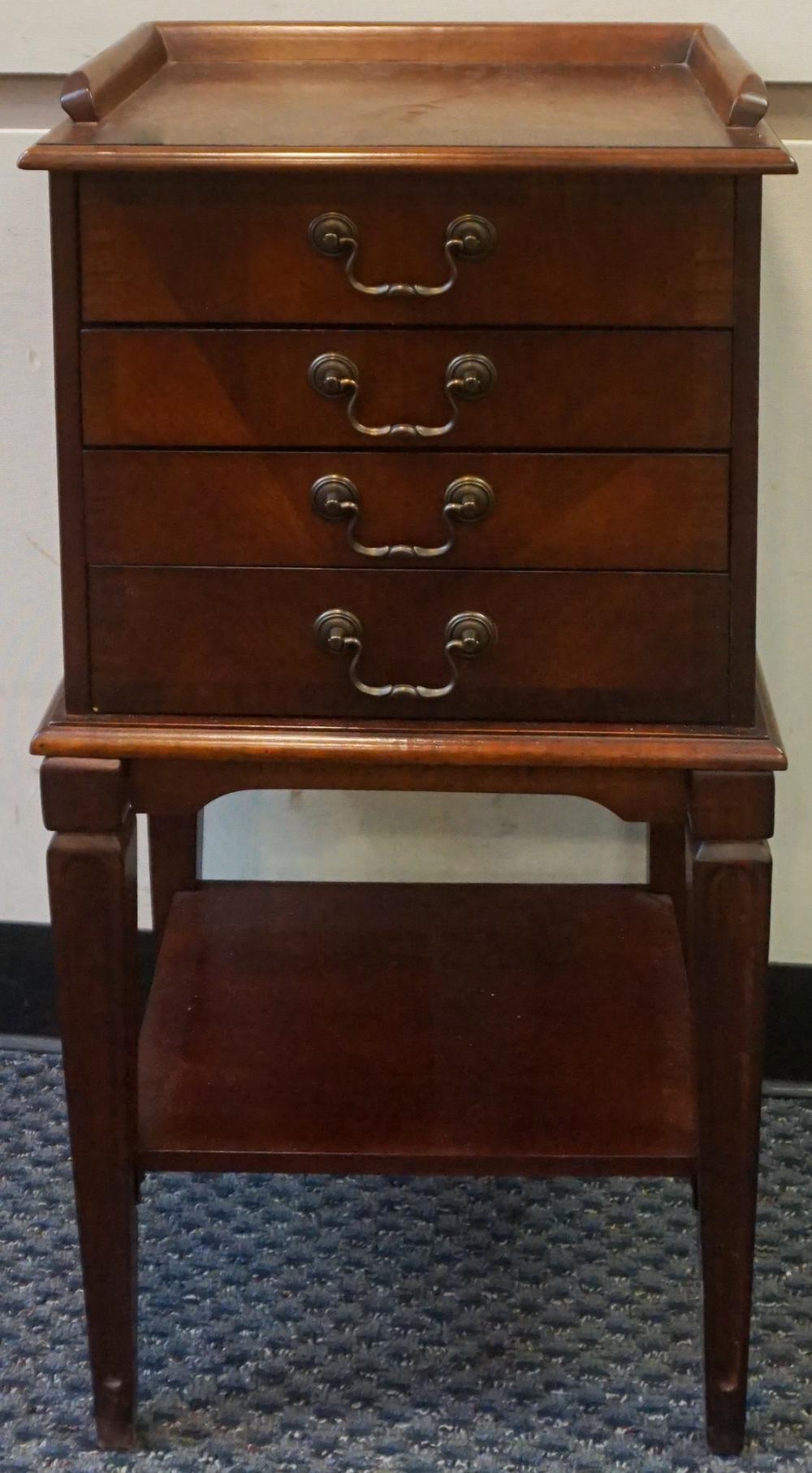 Appraisal: Mahogany Silver Chest with Assorted Silver Plate Flatware x x