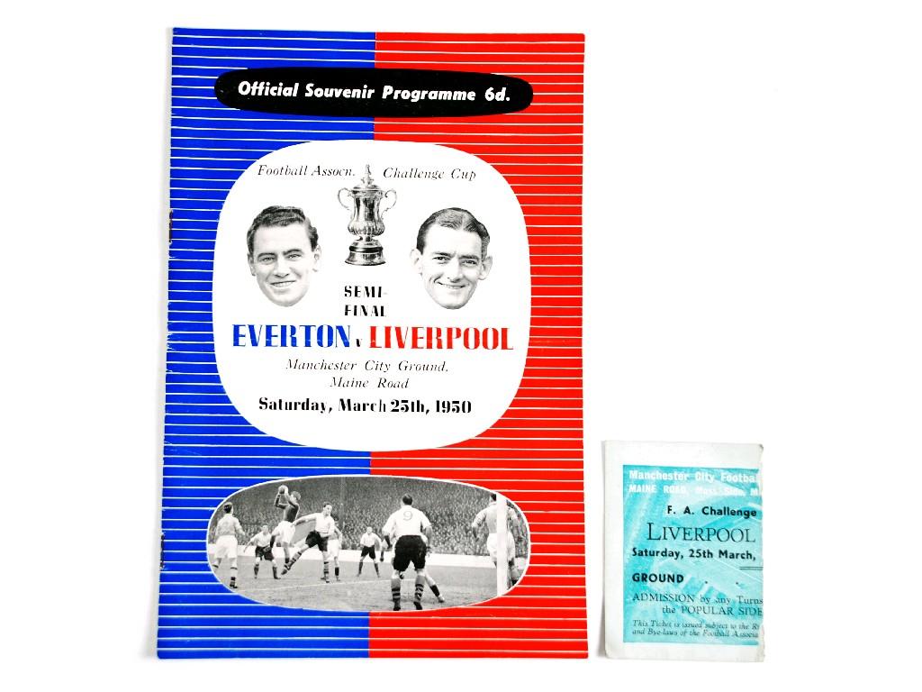 Appraisal: SEMI FINAL PROGRAMME EVERTON V LIVERPOOL AT MAINE RD WITH