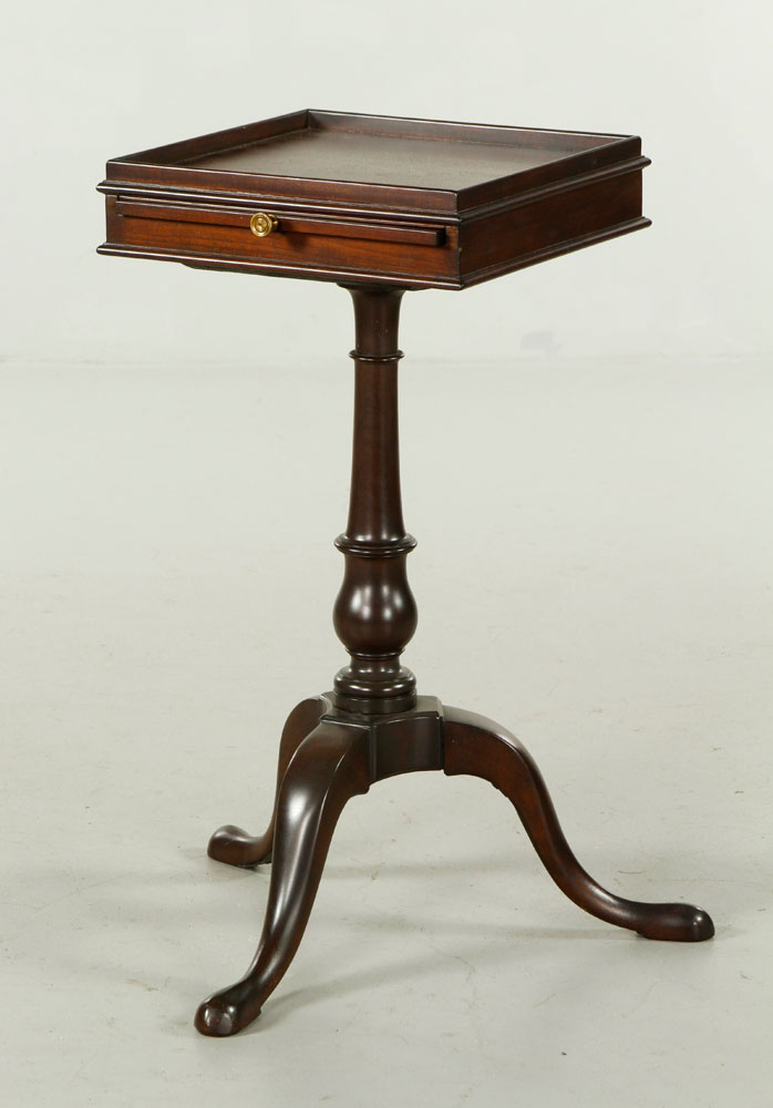 Appraisal: - th C English Queen Anne Mahogany Stand th century