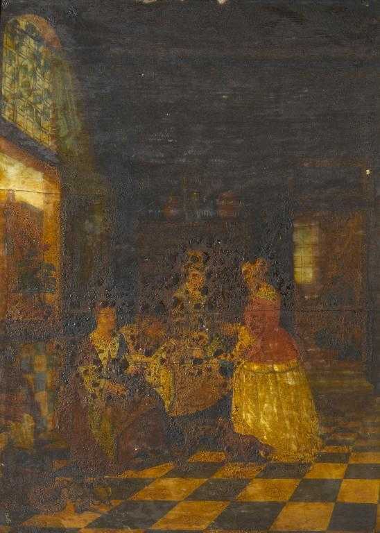 Appraisal: ALEXIS VAN HAMME - THE FRUIT SELLER signed and dated