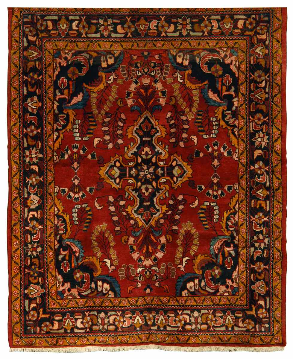 Appraisal: ORIENTAL RUG LILIHAN ' x ' Cross-shaped central element in