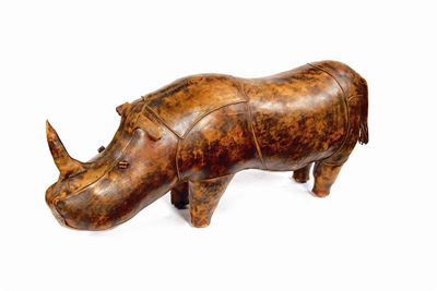 Appraisal: Horace' A leather model of a rhinoceros in cm long