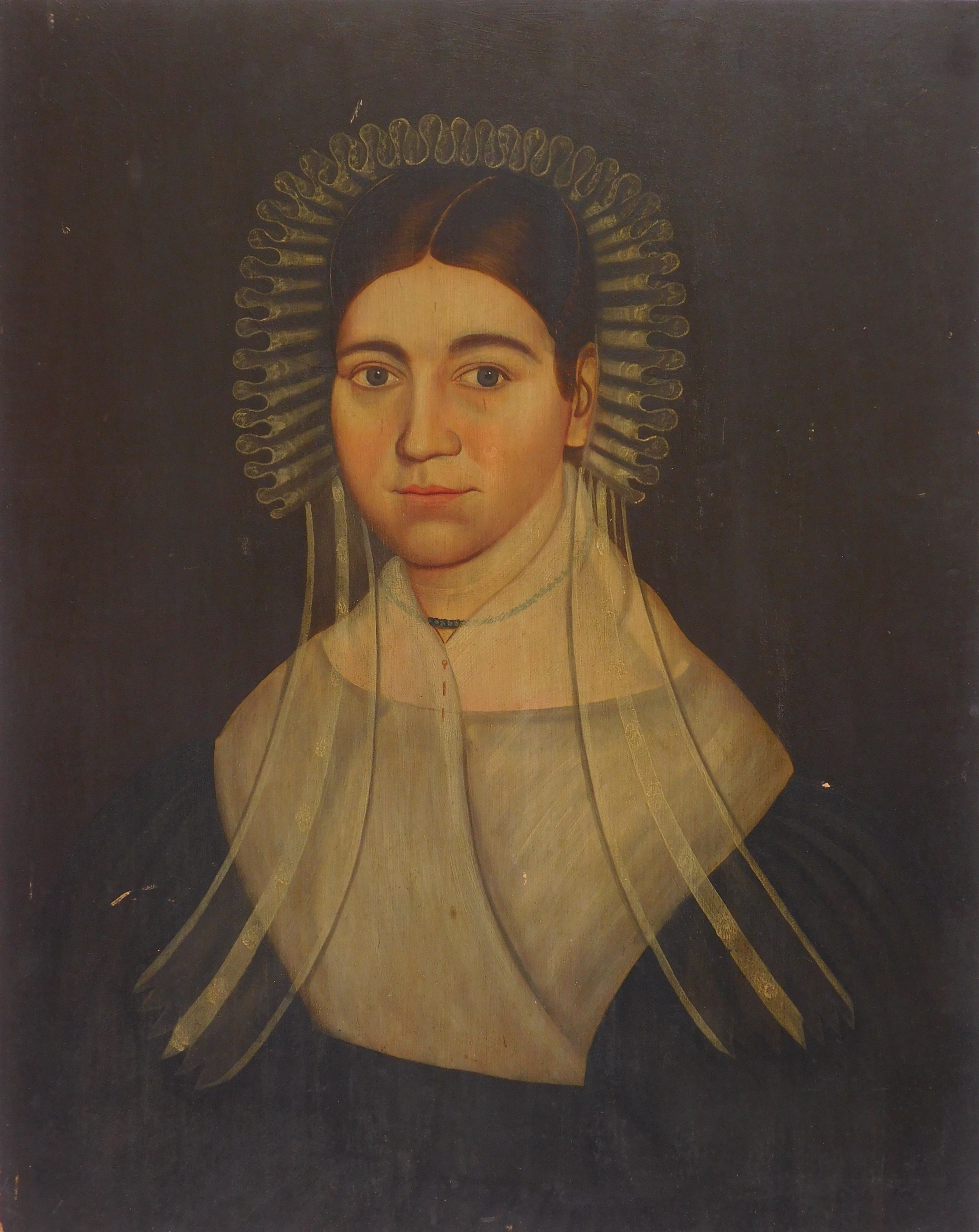 Appraisal: th c American School ''Portrait of Sophia Tubbs''- oil on