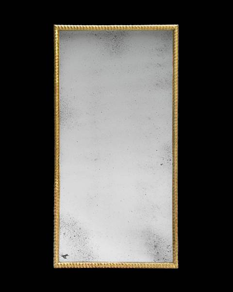 Appraisal: A Napoleon III giltwood pier mirror mid th century Of