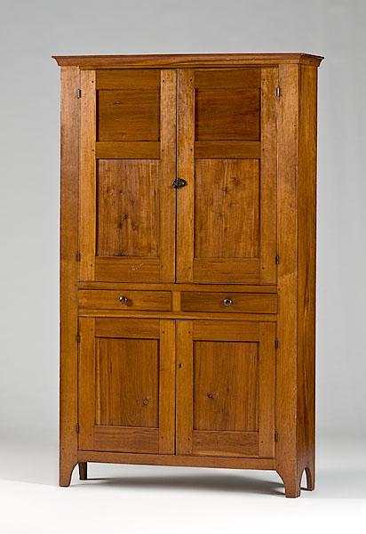 Appraisal: SHAKER CHERRY WALL CUPBOARD attributed to Pleasant Hill Community Harrodsburg